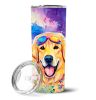 Yellow Labrador Hippie Dawg Stainless Steel Skinny Tumbler Vacuum Double Walled Reusable Insulated Tumbler Travel Cup for Coffee Cocktails Gift with L