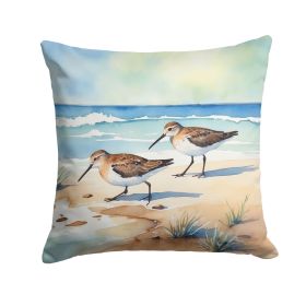 Sandpipers Hunting Throw Pillow Machine Washable, Indoor Outdoor Decorative Pillow for Couch, Bed or Patio, 18Hx18W