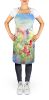 Texas Bluebonnets in Watercolor Apron Cooking Kitchen Server Baking Crafts Gardening for Adult Women Men, Unisex, Large, Multicolor