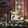 Blue Heron in the Golden Hour Throw Pillow Machine Washable, Indoor Outdoor Decorative Pillow for Couch, Bed or Patio, 18Hx18W