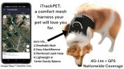 Wireless GPS Tracking Collars for Hunting Dogs Realtime Tracking Tool Size:M