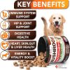 Mushroom for Dogs 170 Chews Turkey Tail Mushroom for Dogs Mushroom Supplement for Dogs Lions Mane Reishi Immunity Support Multivitamin Joint Health En