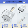 Cat metal litter scoops filter small feces Litter filters Oversized dog litter scoops can cope with different sizes of feces small and large holes The